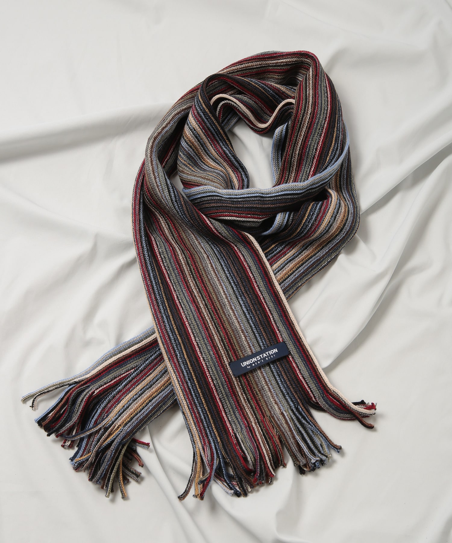 ウールブレンドマルチストライプマフラー｜メンズファッション通販