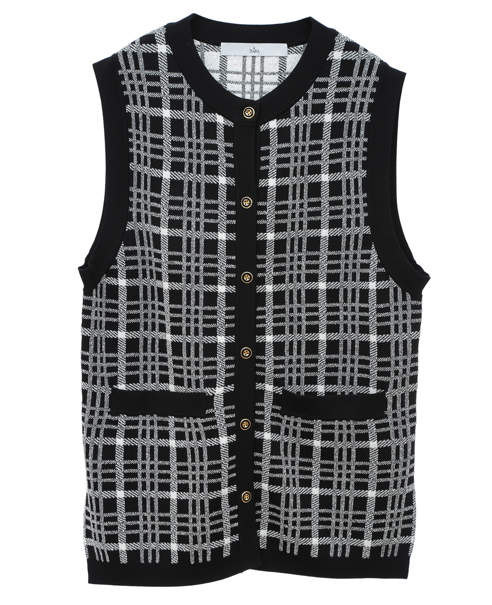 ジャカード柄ベスト｜TIARA（ティアラ）｜商品詳細｜メルローズ公式