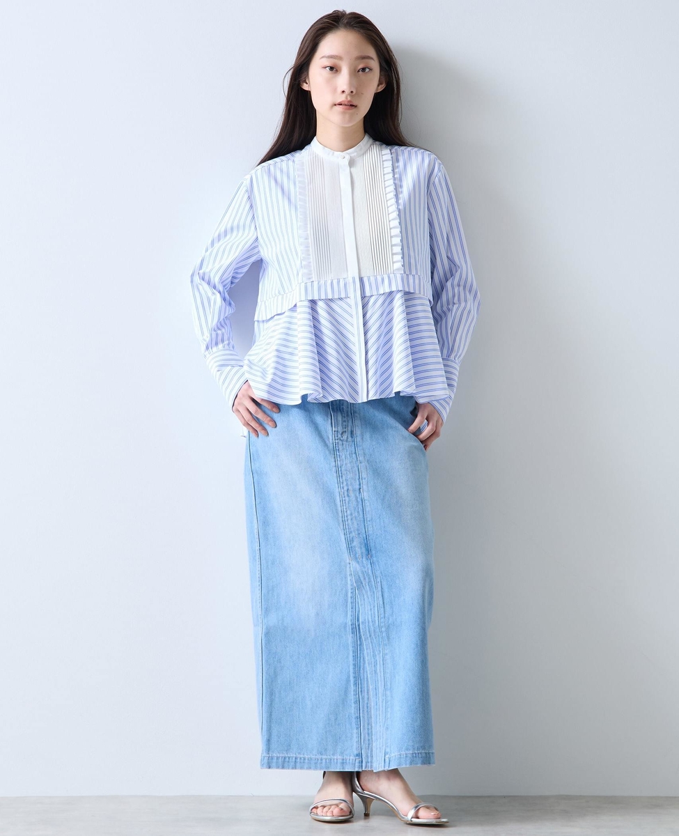 別注》【MARILYN MOON/マリリンムーン】フロントフリルブラウス｜TIARA