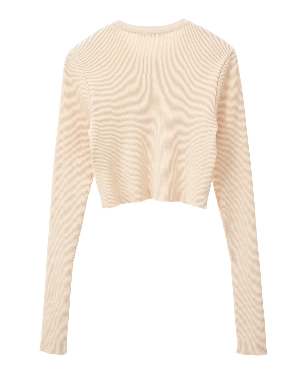 AURALEE/オーラリー】*COTTON HIGH GAUGE RIB KNIT CROPPED CREW NECK