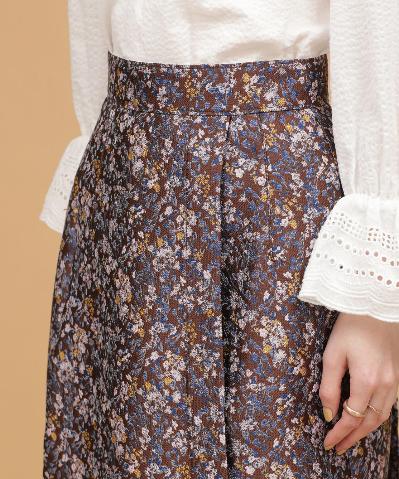 フラワージャカードマーメイドスカート