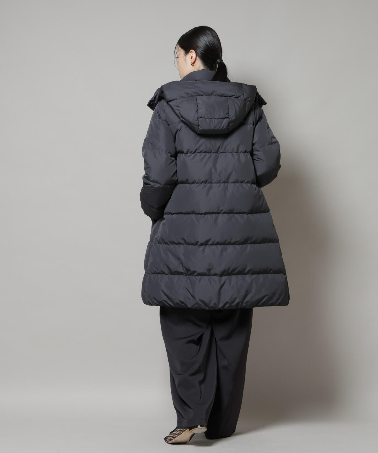 撥水加工 フード ロング ダウン コート