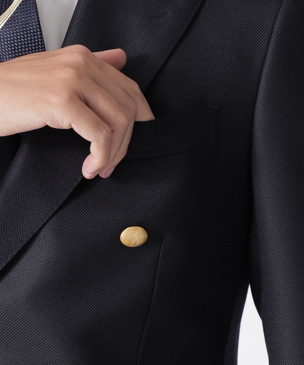 QUINTESSENTIAL】クラシックホップサックダブルブレストネイビー