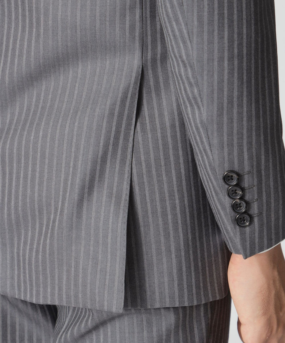 EASTGATE MODEL」 ライトグレーストライプ柄スーツ(スーツ)｜Paul