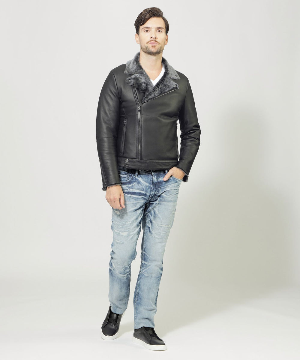 ムートンダブルライダースジャケット(ブルゾン)｜EPOCA UOMO(エポカ