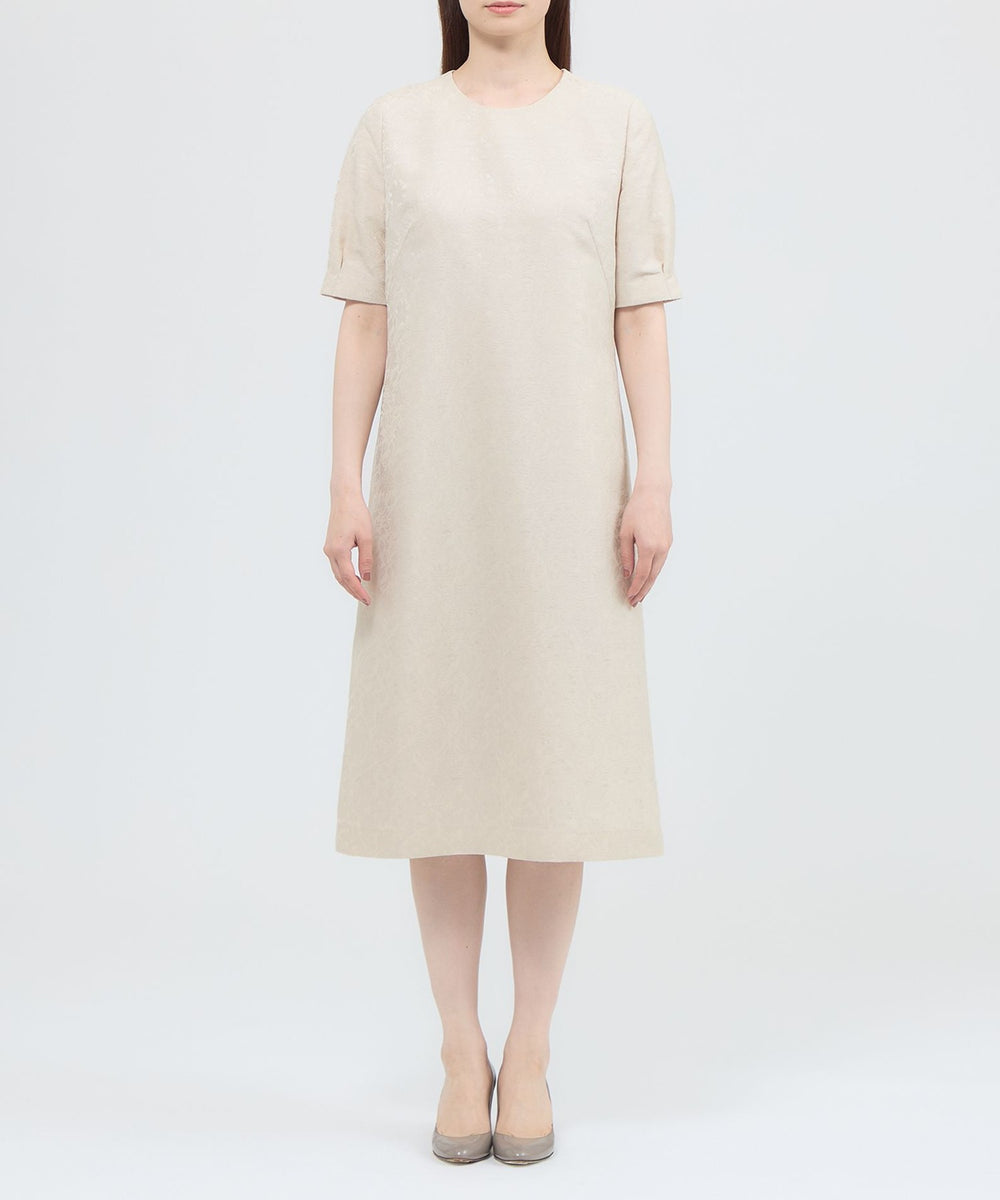 ウォッシャブル】フラワージャカード ワンピース(ワンピース)｜Paul