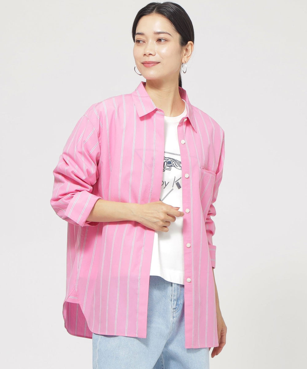 ウォッシャブル】ラメストライプシャツ(トップス)｜EVEX by KRIZIA