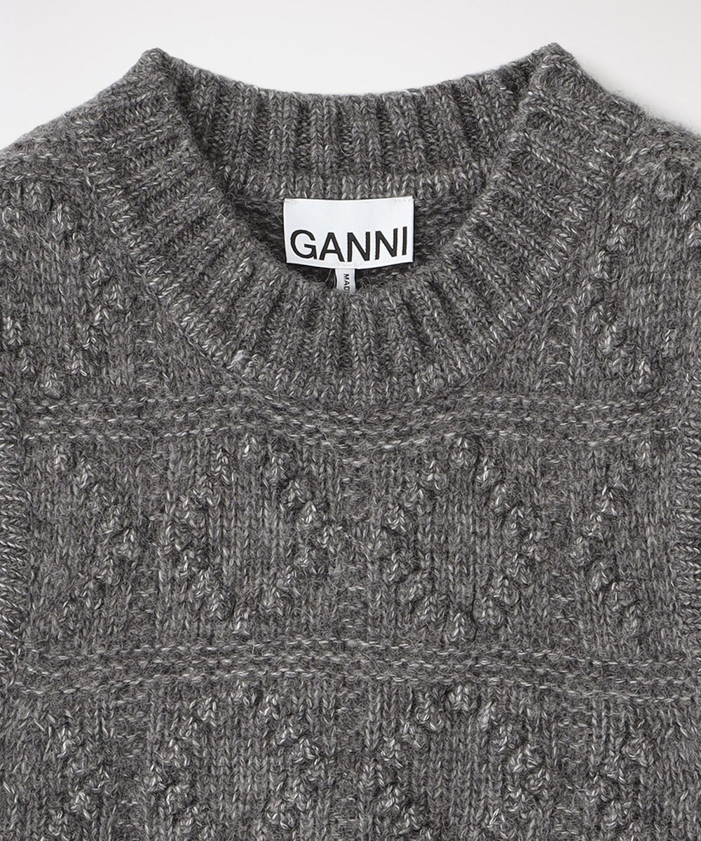 GANNI/ガニー】ニットベスト Wool Cotton Bubble Vest K2339(トップス