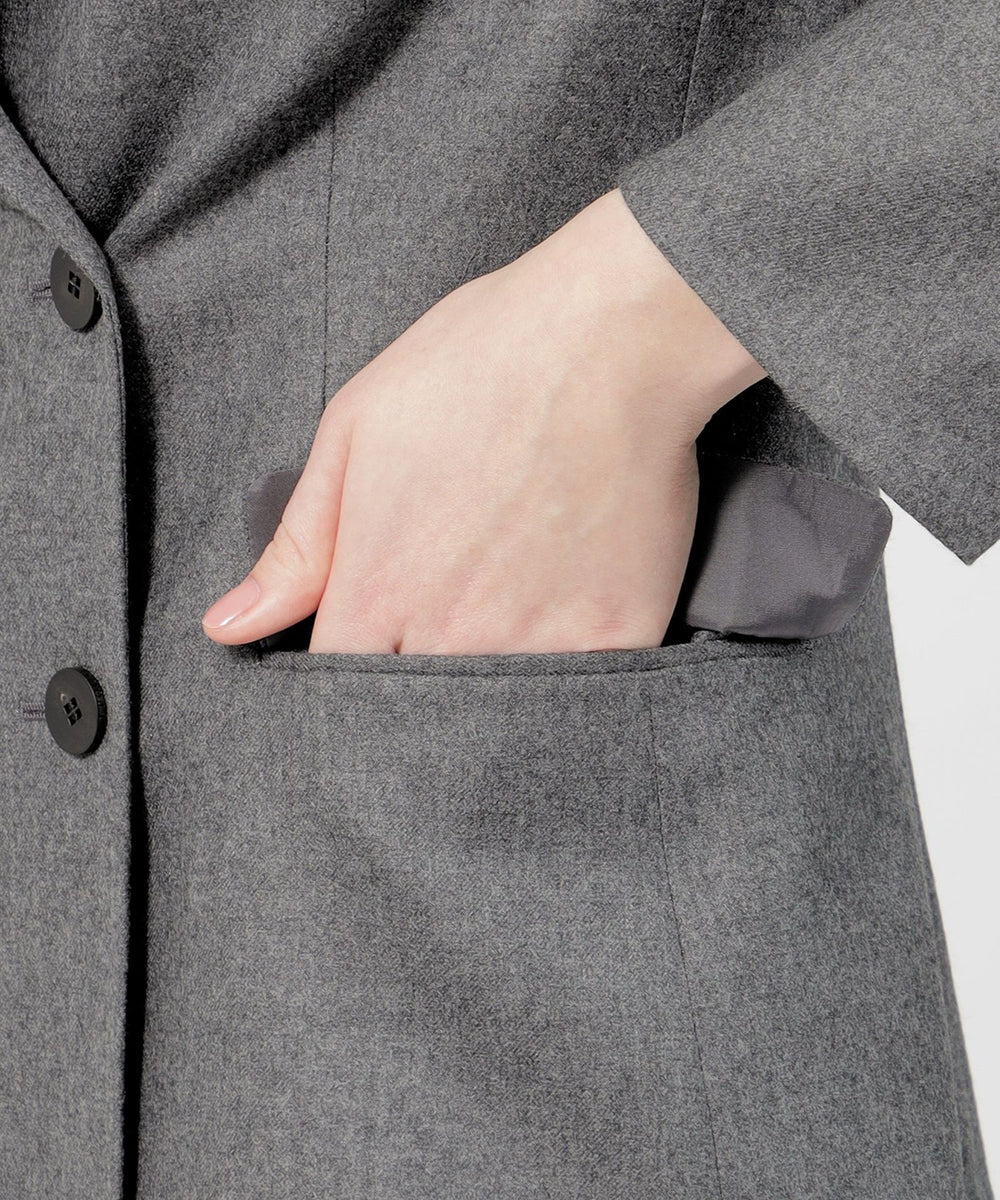 VERY NaVY2024年12月号掲載】ストレッチウールフラノ ダブルブレスト