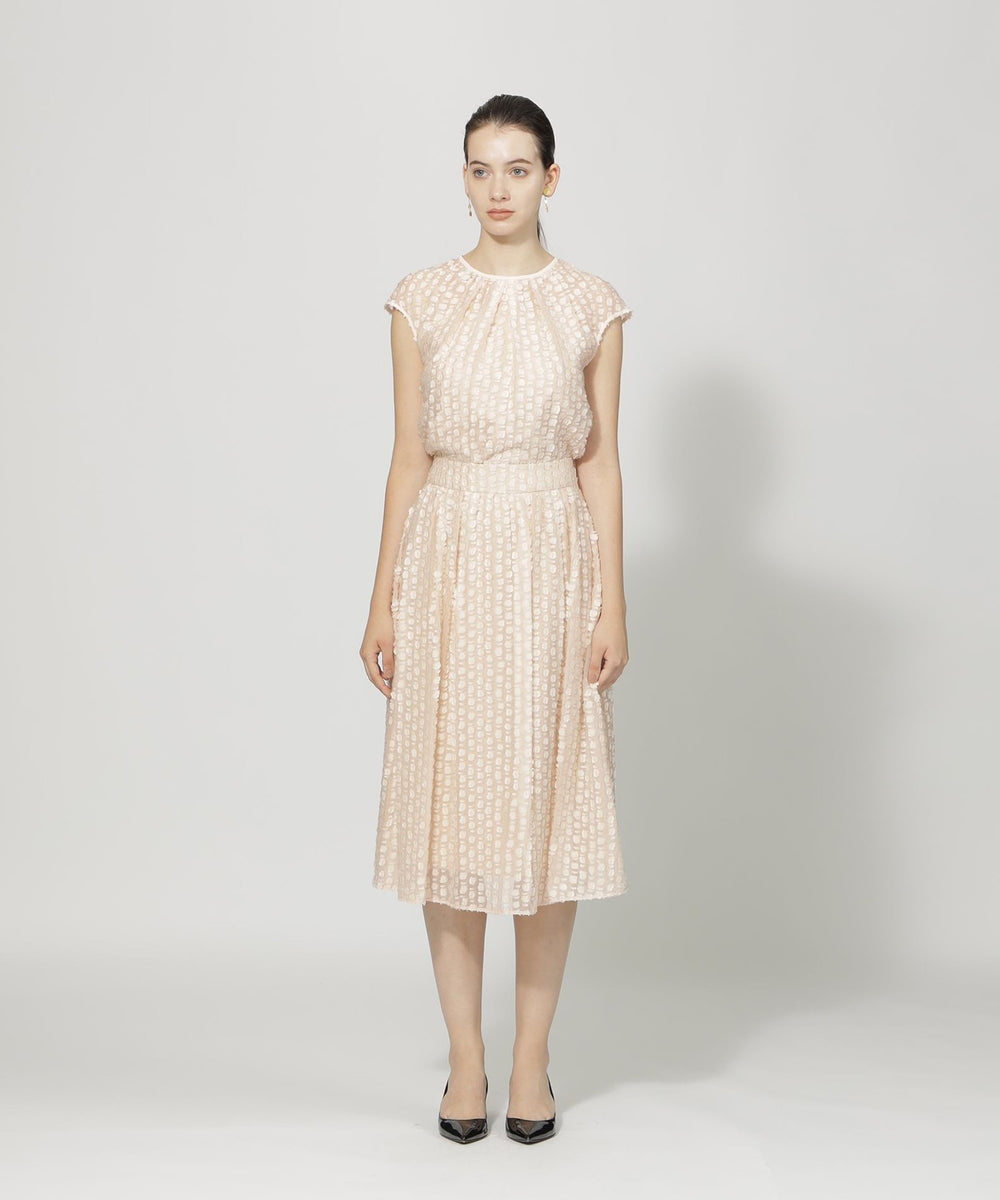 シアーカットジャカード ギャザーフレアスカート(スカート)｜EPOCA