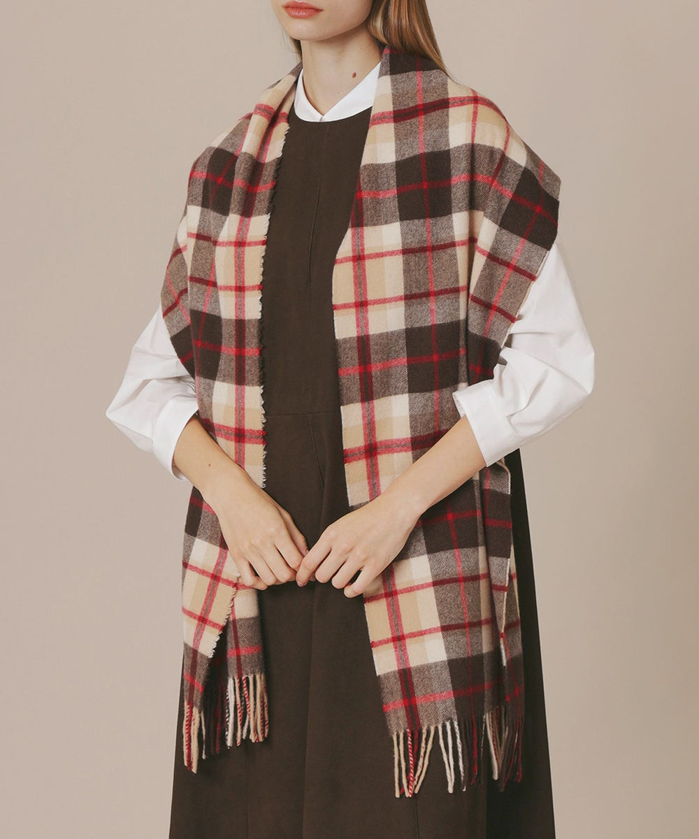 ハウスチェックカシミヤマフラー(マフラー・ストール・スカーフ