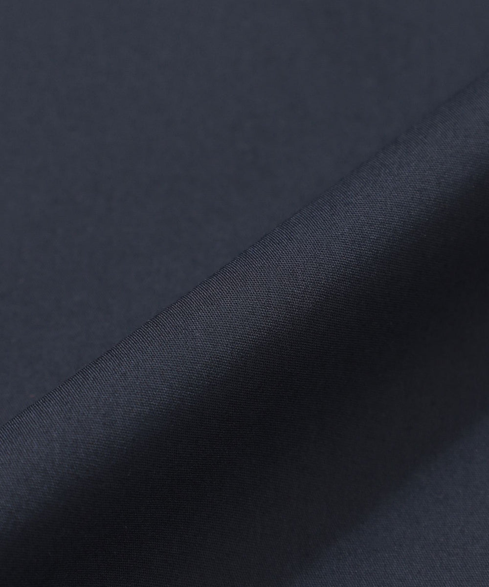 コットンナイロンストレッチスタンドカラーブラウス(トップス