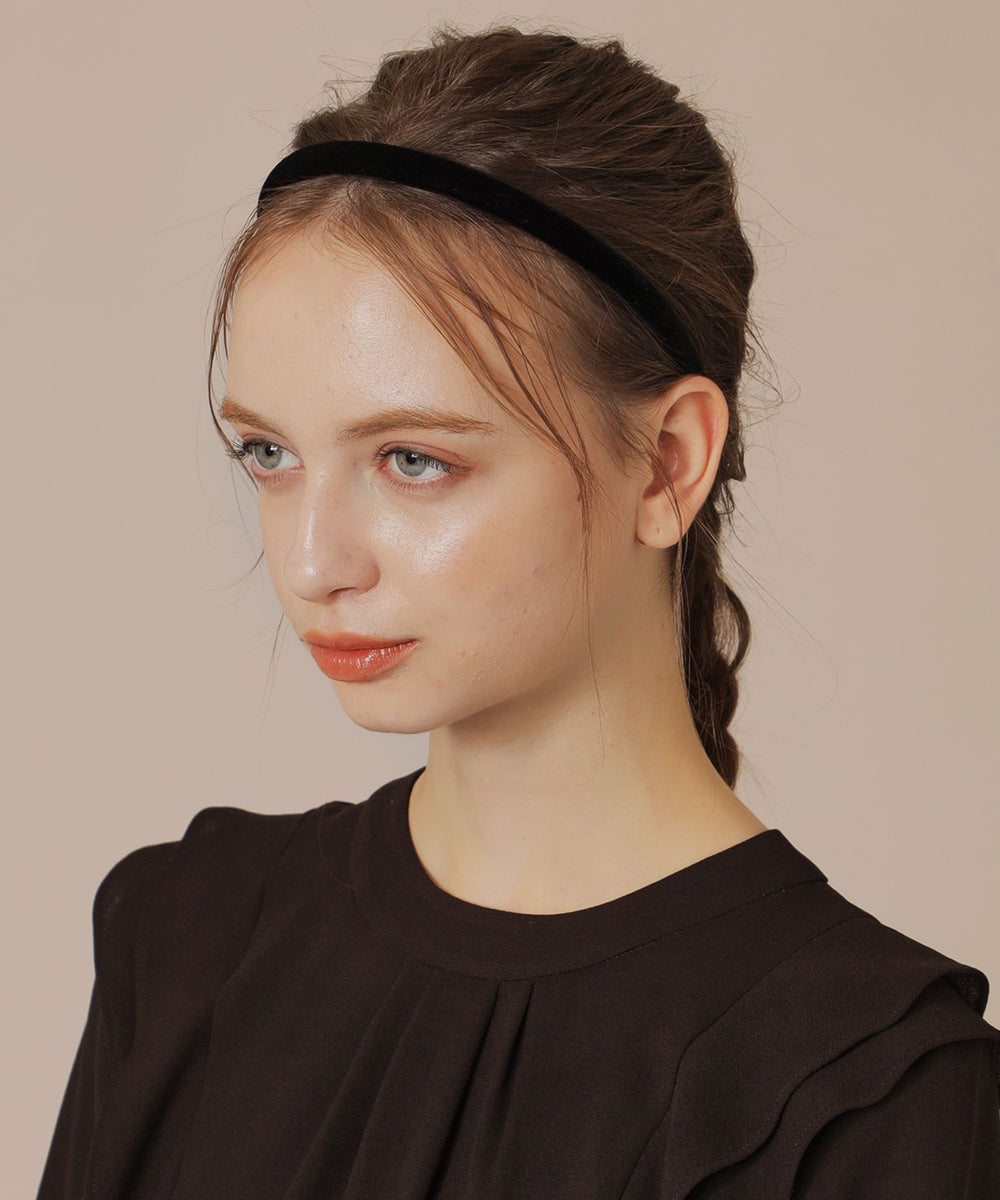 婦人画報掲載】【ALEXANDRE DE PARIS】ベロアカチューシャ(小物・雑貨