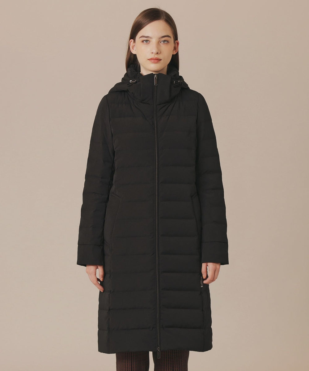 L】【WEB・一部店舗限定】ストレッチナイロンダウンコート(コート
