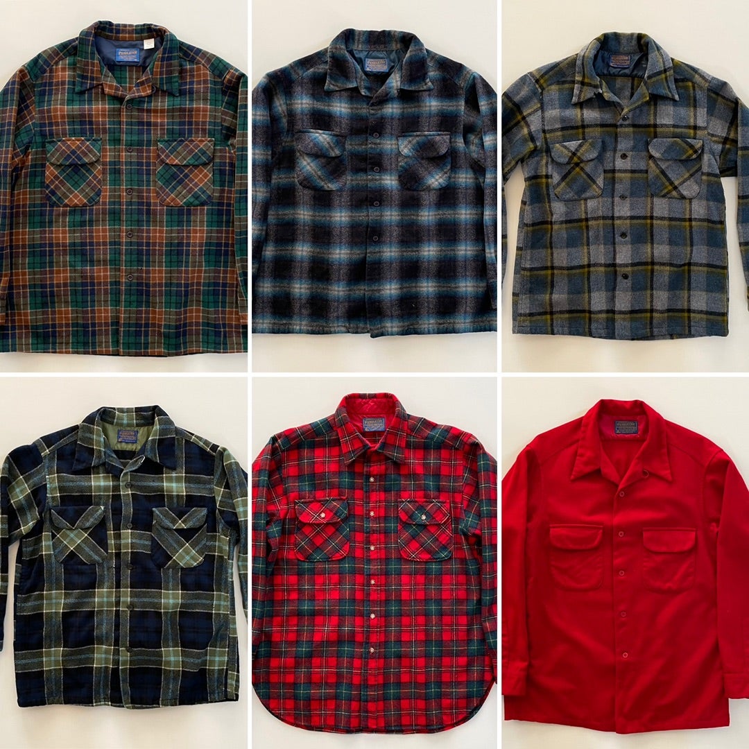 60-70年代PENDLETON(ペンドルトン)「ボードシャツ(開襟ボックスシャツ