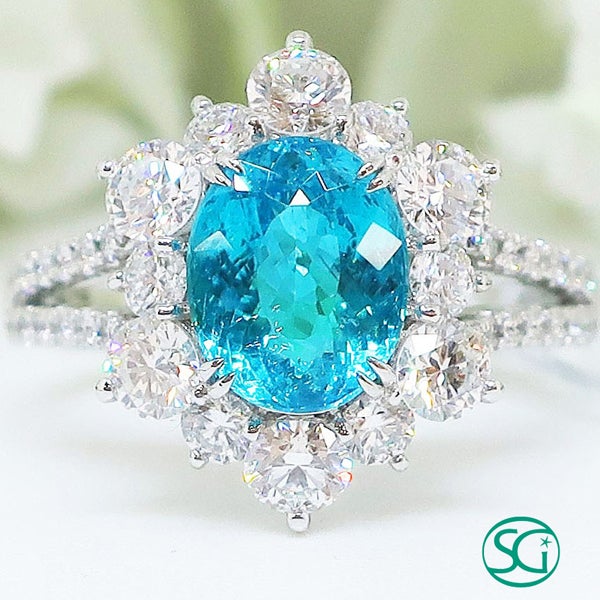 1.78ctブラジル産パライバトルマリン 資産価値ある最高峰リング