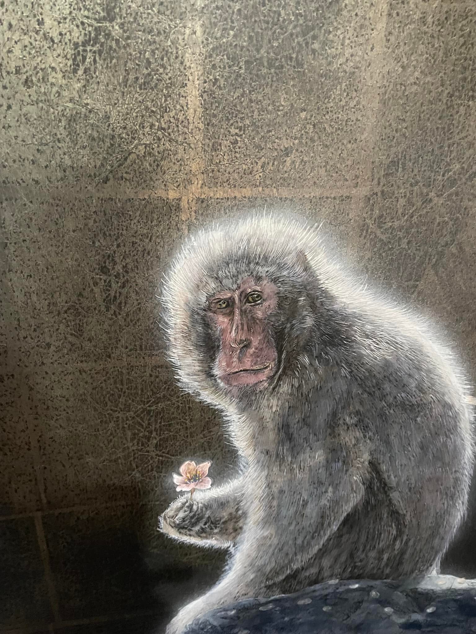 久しぶりにお猿に会いました。「月下独猿図」 | 日本画家伊東正次のブログ