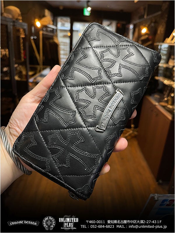 クロムハーツ財布/REC F ZIP＃2 キルティング セメタリー クロス