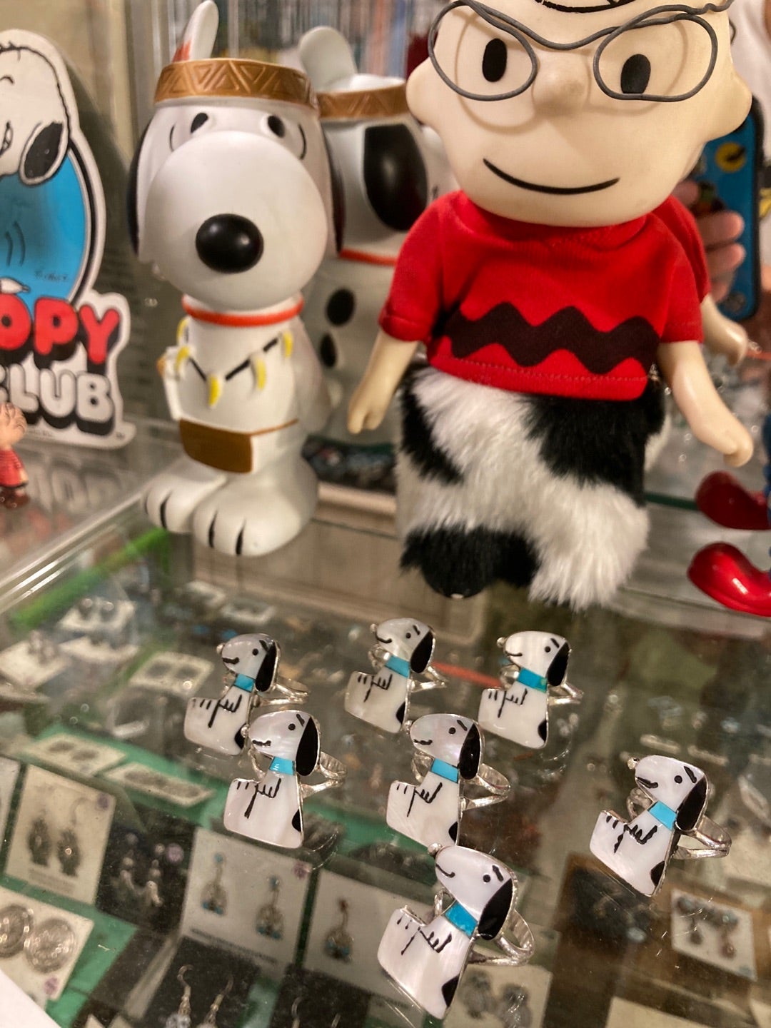 ズニ族キャラクターインレイジュエリーShannell Comosona【スヌーピー