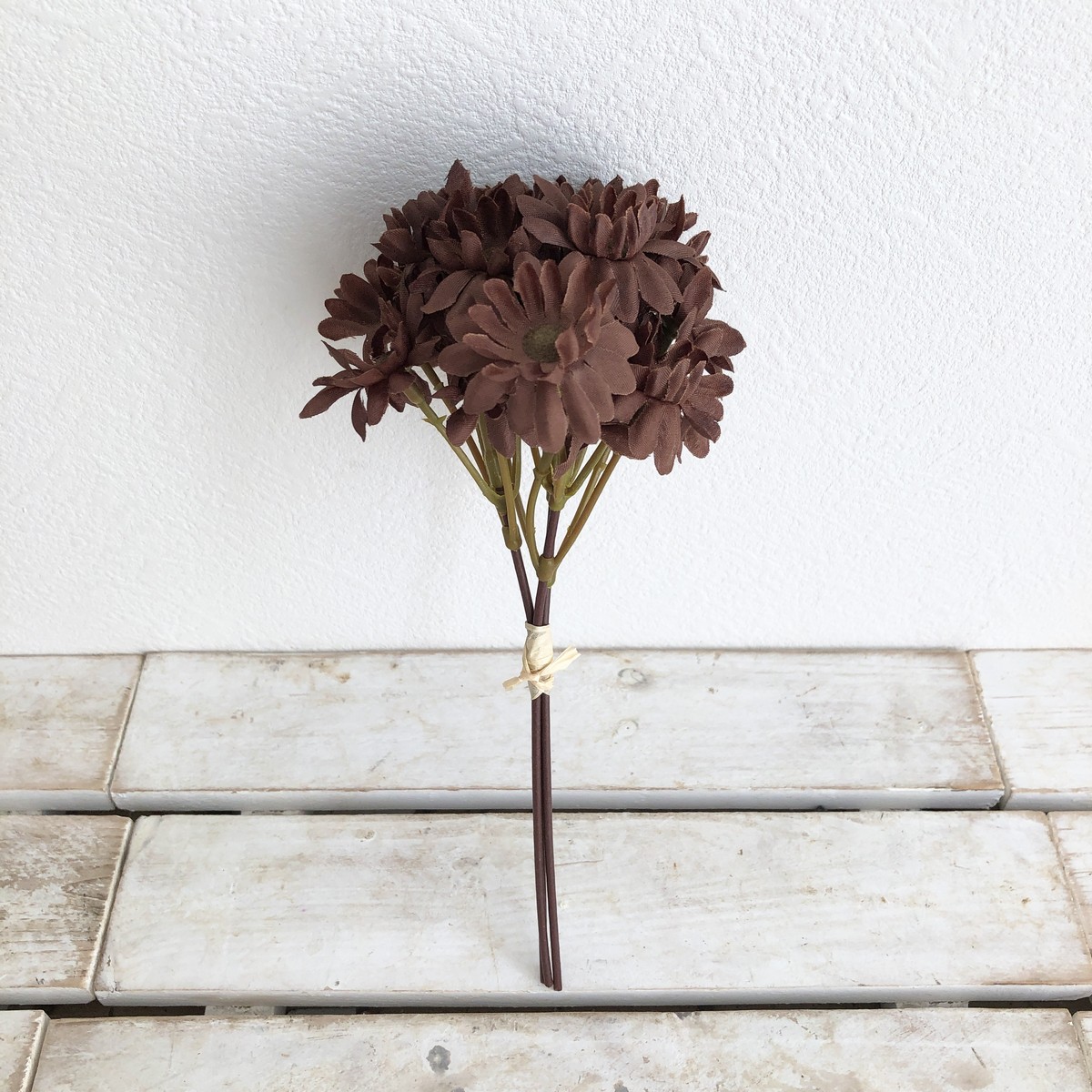 造花】アスカ/デージーバンチ (1束3本) #028C チョコブラウン/A-33535