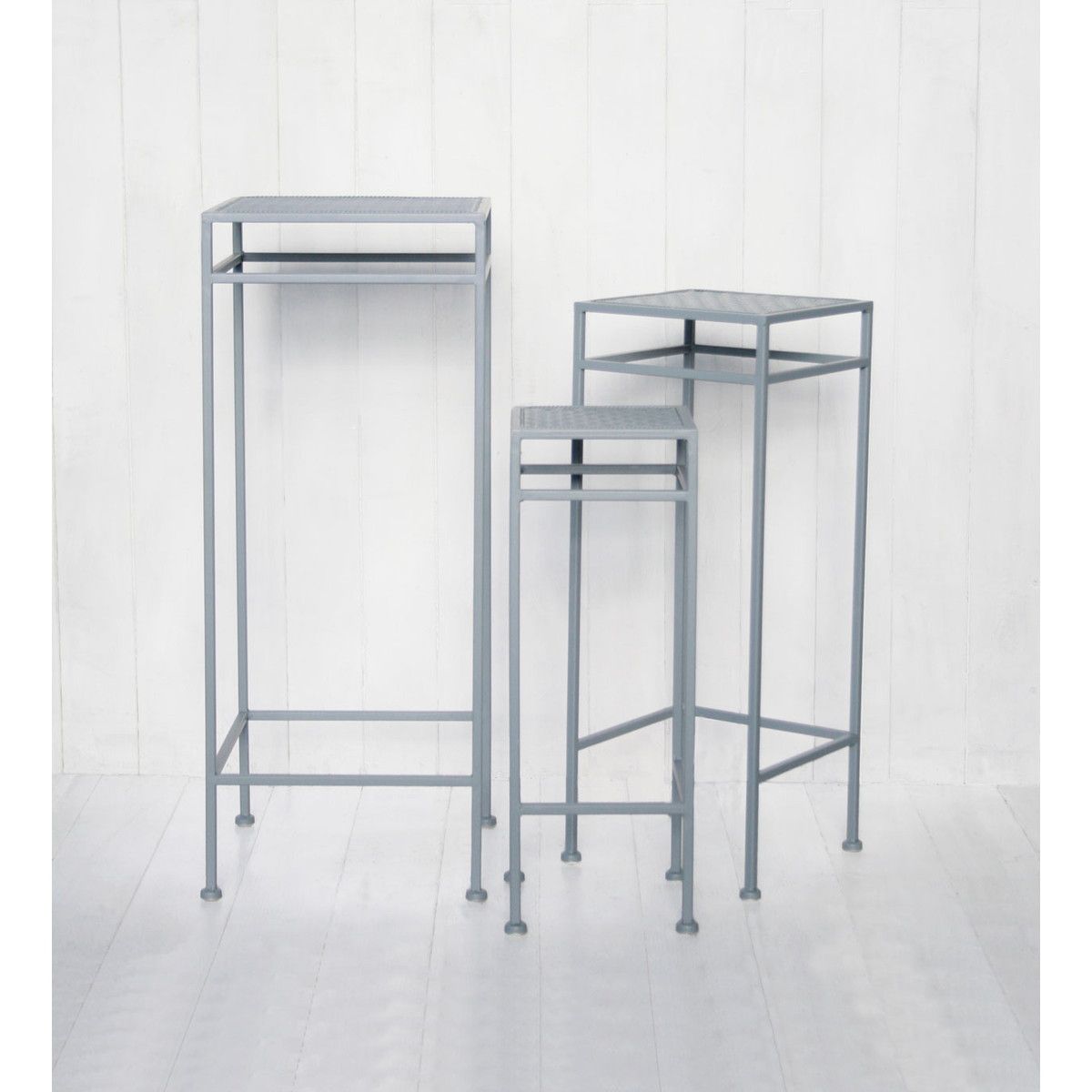 大同クラフト/24 グレー角花台ハイ 3Pセット グレー/AFGK24-L3S - 花材