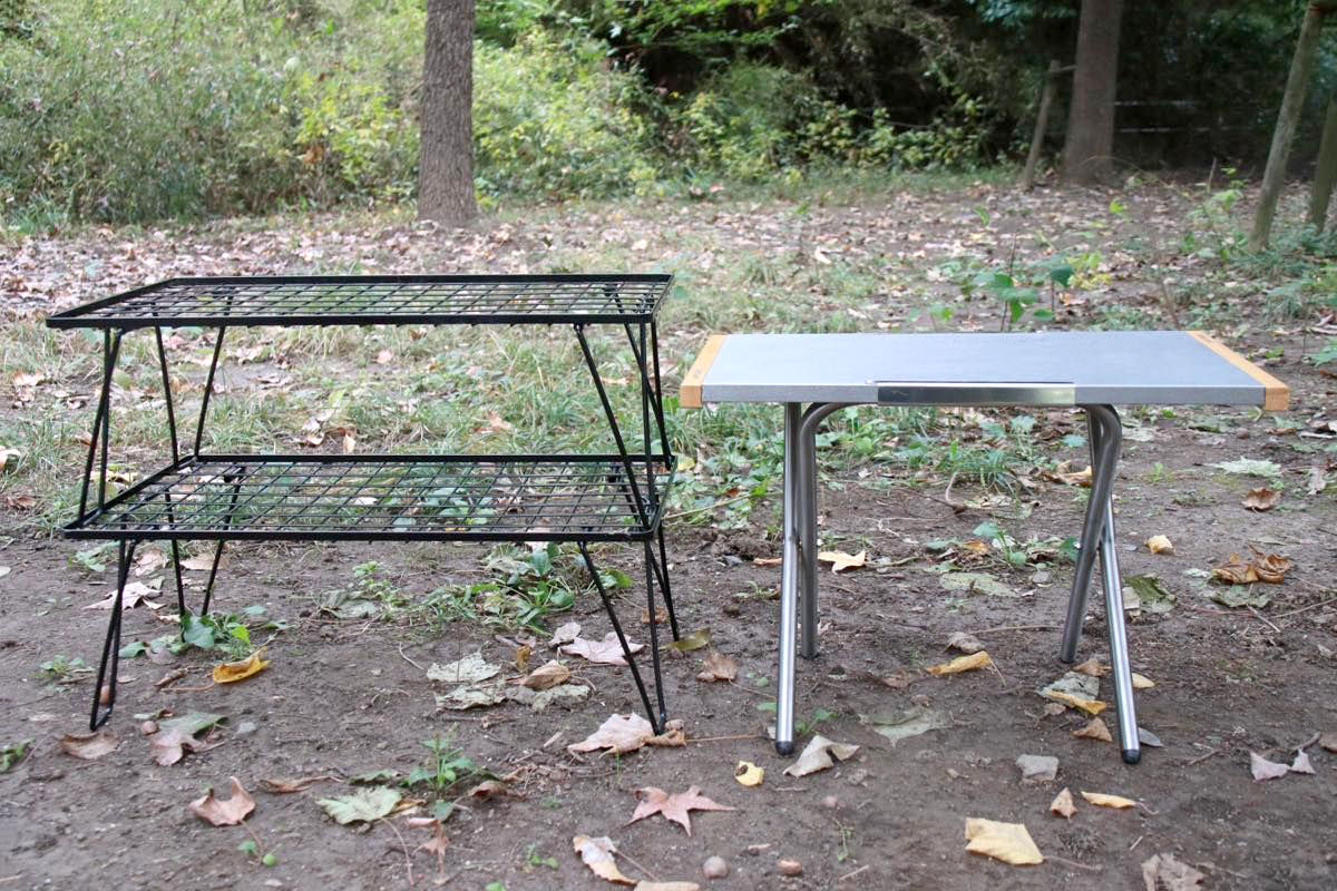 IGTテーブル、フィールドラック CAMPINGMOON、UNIFLAME CAMPINGMOON