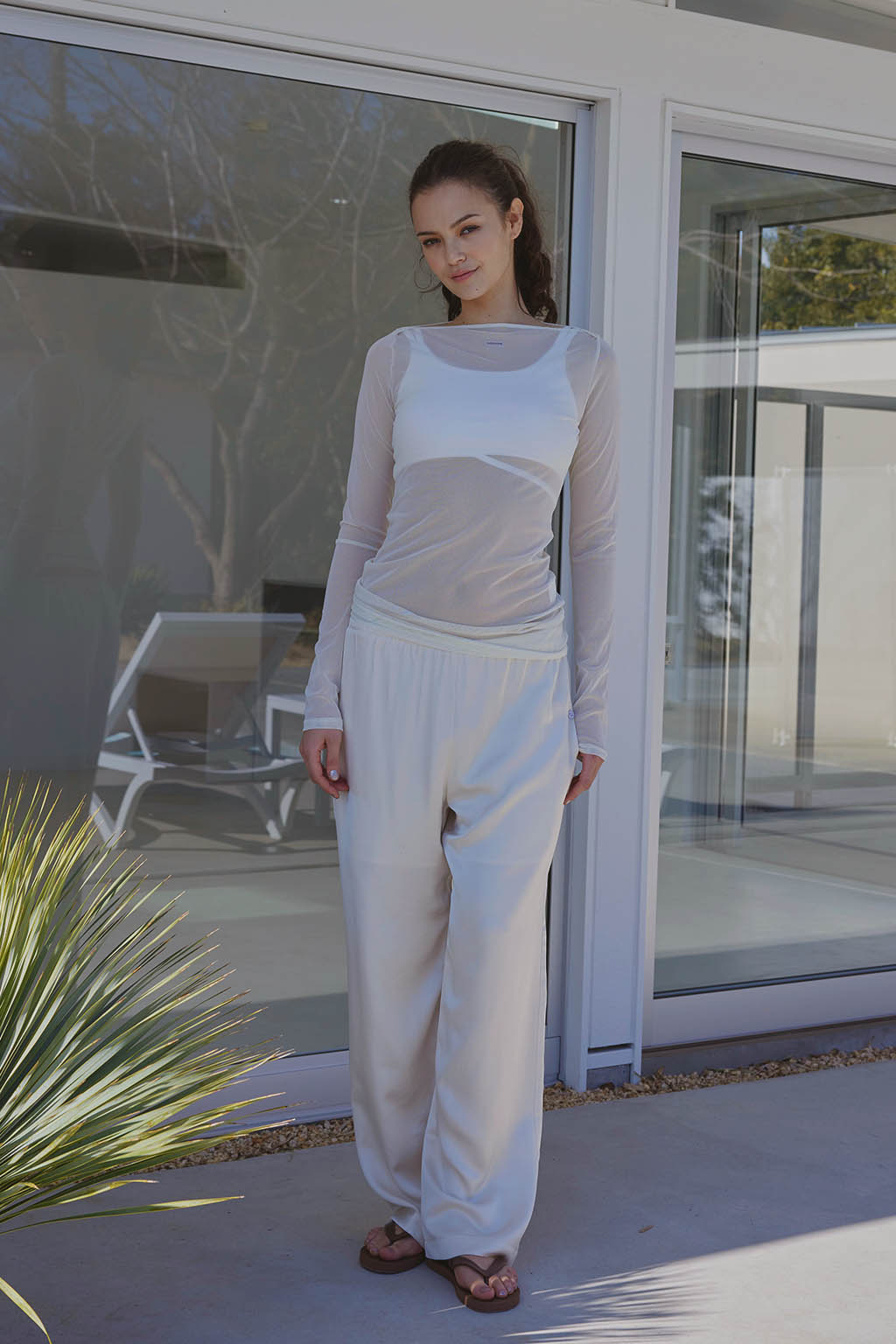 Wellness Mesh Long Sleeve Top | ALEXIA STAM