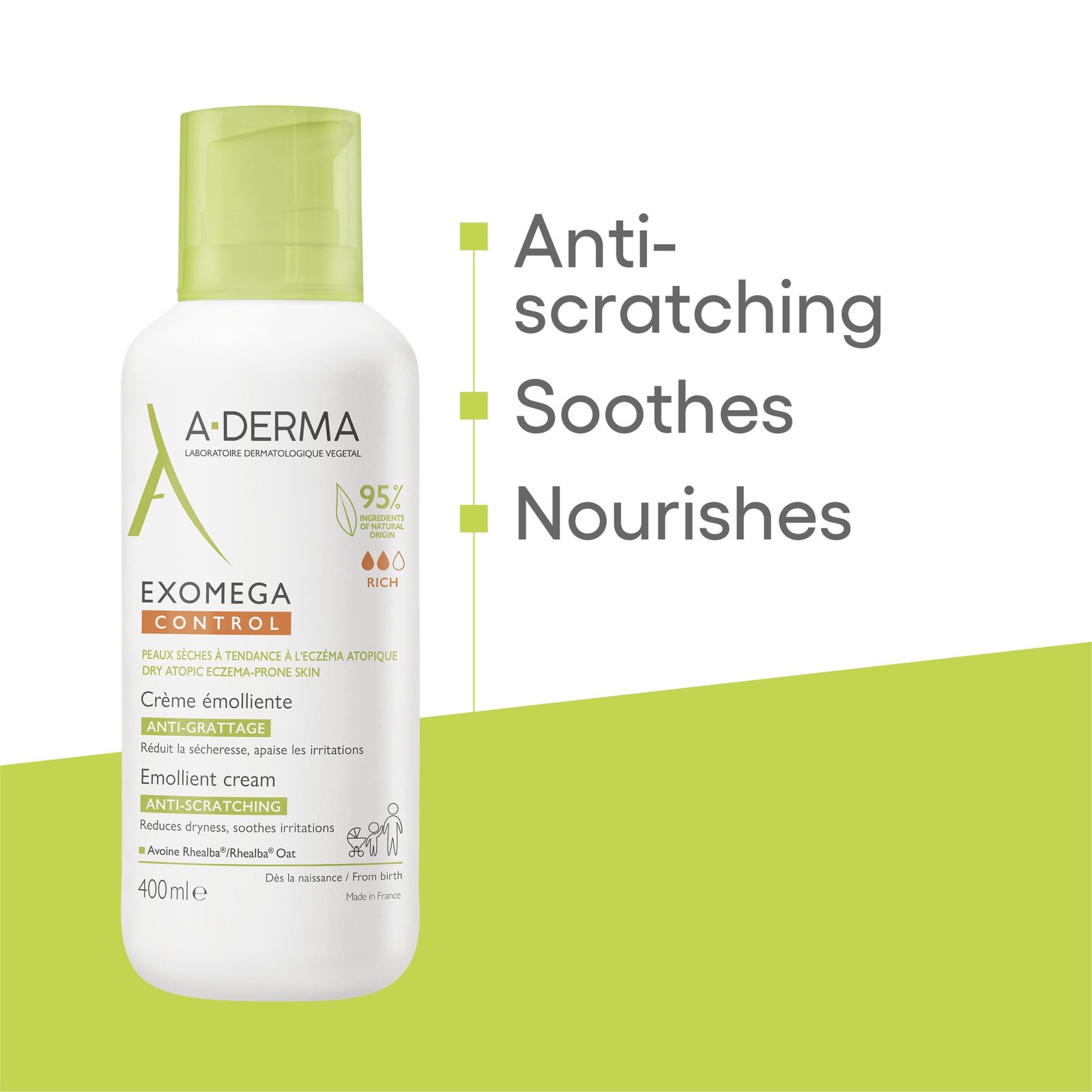 A-Derma Exomega Control Emollient Cream 400ml USA