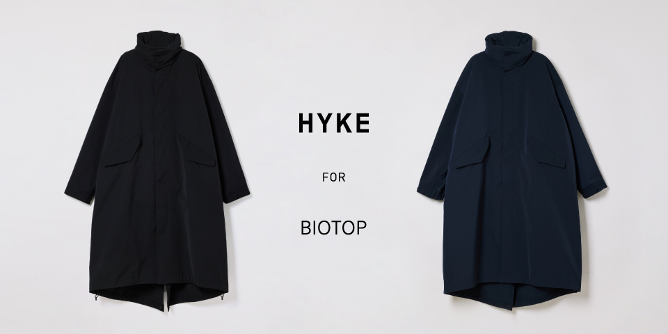 HONEYEE.COM | HYKEのBIOTOP別注ミリタリーコートが発売に