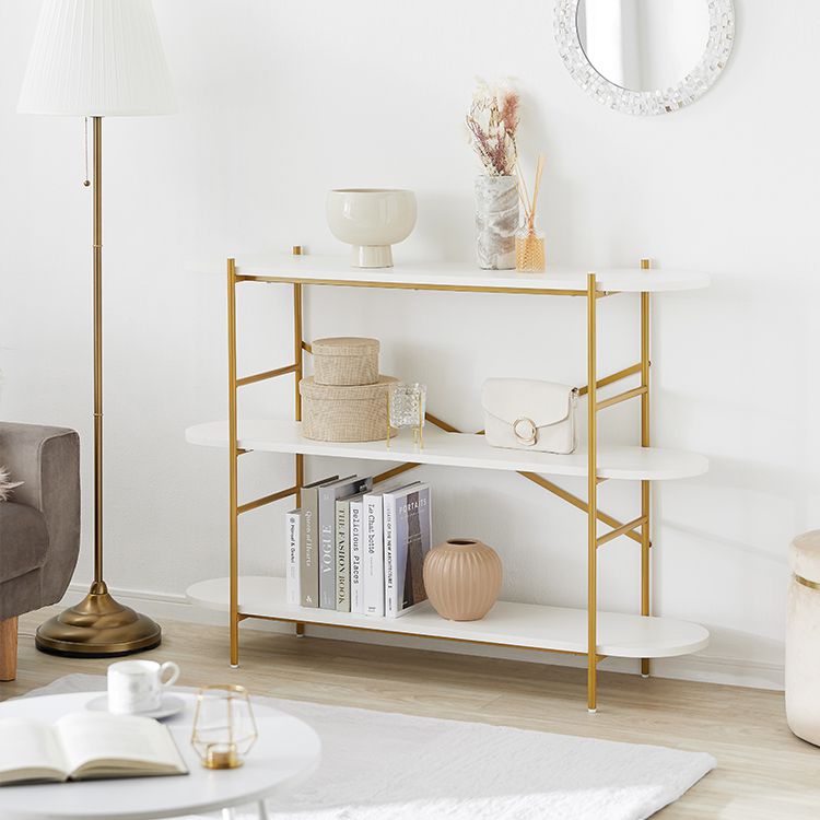 ホワイト×ゴールドがおしゃれなオープンシェルフ 3段[幅120] | 【公式