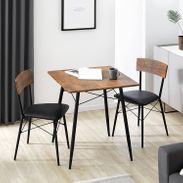 木製ダイニングテーブル 正方形 天然木 スチール脚 [幅70] | 【公式