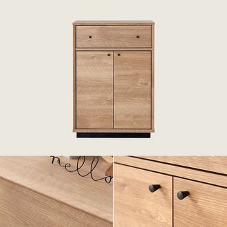 シンプルデザインの木目調キャビネット [幅59] | 【公式】LOWYA(ロウヤ