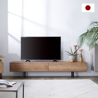 幅180] 日本製 ローテレビ台 木目調 収納付 脚付 | 【公式】LOWYA