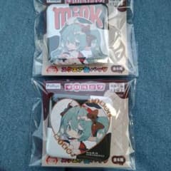 初音ミク チロルチョコ チロルチョココラボ スクエア 缶バッジ 2種