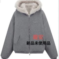 andwang kirakira 2way fur zip up パーカー - メルカリ