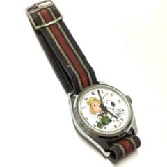 昭和レトロ・希少ビンテージ、稼働中】スイス製 スヌーピー 機械式 手