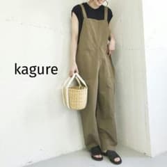 kagure かぐれ コットンリネンサロペット オールインワン ベージュ