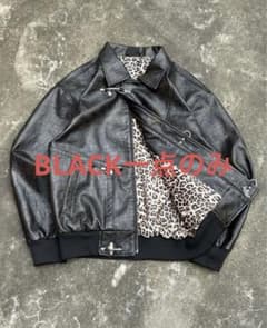 BELVET Leopard Lined Fireman Jacket ブラック - メルカリ
