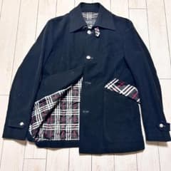 バーバリーブラックレーベル ベロアジャケット 銀ボタン ノバチェック