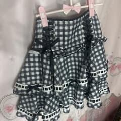 LIZLISA はしごリボンギンガムティアードスカパン ブラック - メルカリ