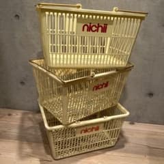 昭和レトロ ニチイ nichii 買い物かご レトロポップ 収納 かご 店舗