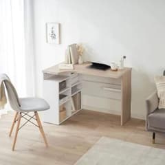 LOWYA ロウヤ L字型 デスク オーク ホワイト - メルカリ