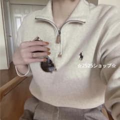 ✨️激レア✨ POLO ラルフローレン ニット スウェット ハーフジップ