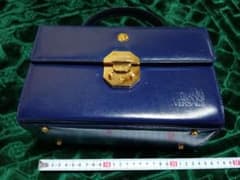 VERSACE ネイビーパーティーバッグ - メルカリ