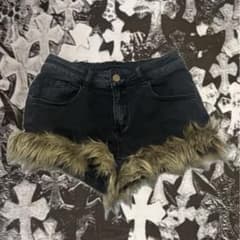 Y2K ショートパンツ 平成 平成ギャル ロック グランジ ファー - メルカリ