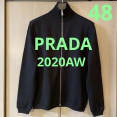 超得‼️PRADA☆プラダ☆ジップニット☆48☆黒☆ウールカーディガン