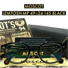 極美品】正規品 モスコット レムトッシュ 49 ブラック クリアレンズ