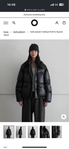 OUR LEGACY INHALE PUFFA BLACK 18aw - メルカリ
