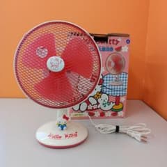 1996年当時品/レア ハローキティ ミニ卓上扇風機 FMD-251 動作確認済