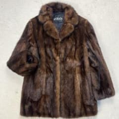 毛皮 リアルファー MINK ミンク デミバフミンク ライトブラウン コート